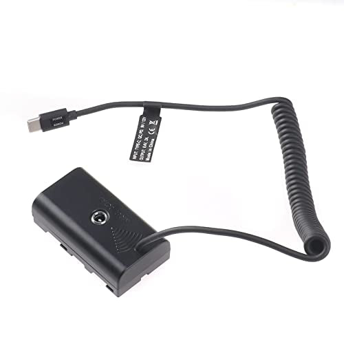 FocusFoto USB-C to NP-F550 Dummy Battery Adapter Cable for Sony NP-F970 NP-F570 NP-F750 NP-F770 F960 F530 F330 to Power Camera Field Monitor Video LED Light DSLR Mirrorless Camera (Pack of 2) 35-100cm/13.8in-39.3in (Pack of 2)