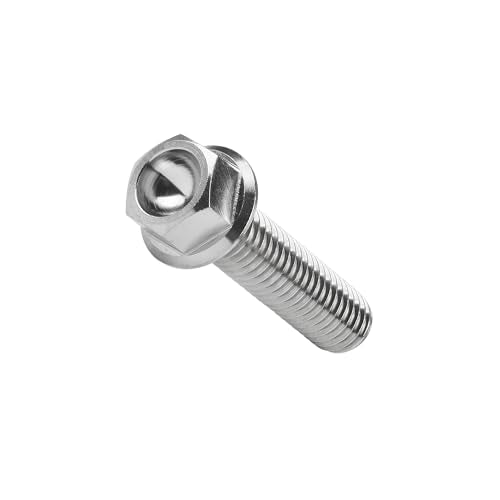 Yaruijia M8x30mm titanium hex bolts with small flange heads, 6-piece set