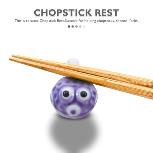 ULTECHNOVO Puffer Fish Chopstick Rest 1.88x1.25x0.9 in Ceramic Holder – Keeps Utensils Clean & Organized, Prevents Table Stains & Adds Whimsical Decor for Sushi Nights, Home Dining, Gift