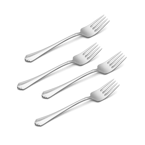 Oneida Julliard Flatware, Set of 4 , 18/10 Stainless Steel, Silver Salad Forks, Set of 4