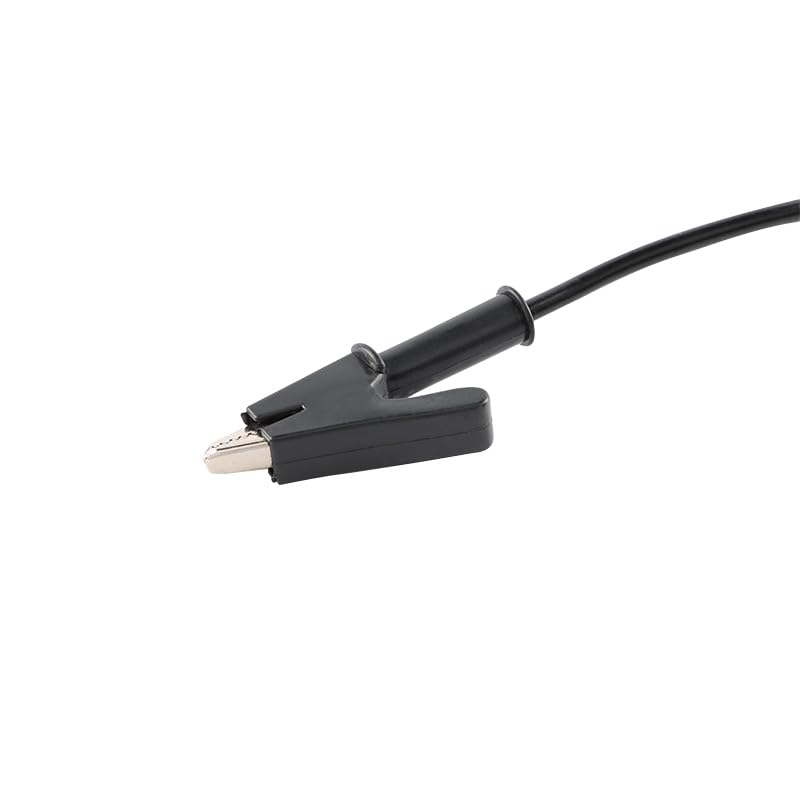 [Australia - AusPower] - Banana Plug Test Leads Alligator Clips,1m Black 4mm Test Wire,1500V 10A, Multimeter Test Lead Cable for Electrical Testing 2PCS 