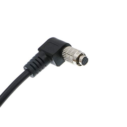 Alvin’s Cables HR25-7TP-8S Hirose 8 Pin Female Right Angle to Open End High Flex Cable for IDS, DAHENG Imaging, Allied Vision GigE Industrial Cameras 1m| 39.4inches 1M/39.4in 12H direction