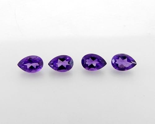 Natural Amethyst Citrine Garnet Iolite Peridot pear 4x6mm faceted brilliant cut AAA quality loose calibrated gemstones for jewelry making BOX 1–Amethyst Pear 4X6mm=4 Pcs