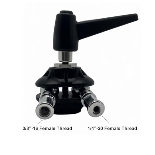 Light Stand Adapter Camera Mount Bracket with Double Swivel Ball Joint,5/8" Baby Pin with 1/4" and 3/8" Female Threads Compatible with Light Stands,Super Clamps,Tripod Heads