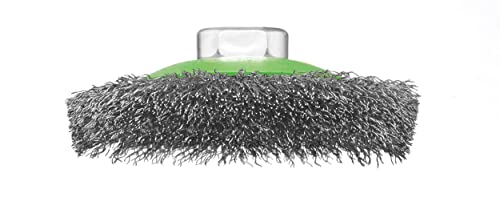 Bosch 1 x PRO Stainless Steel Longlife Taper Brush, Wavy Wire for Small Angle Grinders and M14 Thread (for Non-Ferrous Metals, Steel, Diameter 100 mm, Professional Accessories Small Angle Grinder) 100 mm (Packung mit 2)