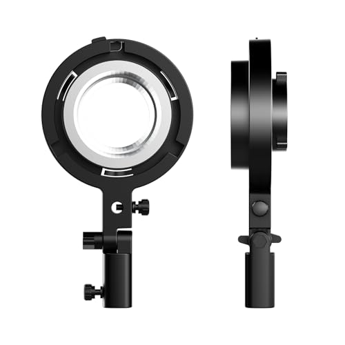 GVM Bowens Mount Adapter for PD60B PD60C PL60B PL60C, Updated Version Different Angles of Holder for Any Bowens Mount Accessories, Such as Softbox, Barndoor, Fresnel Lens