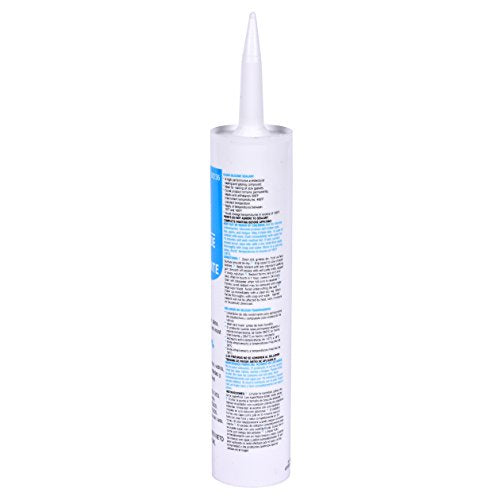 Oatey 30236 clear high performance silicone sealant adhesive caulk tube, 10.3 oz.