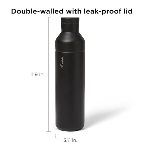 Rabbit Insulated Wine Bottle and Cocktail Shaker – 750mL Stainless Steel, Double-Walled Vacuum-Sealed, Leak-Proof, Portable Beverage Container with Strainer, Holds Full Wine Bottle or Batch Cocktails