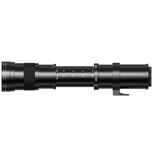E 420-800mm F8.3 Telephoto Zoom Lens(MF)+ T-Mount for Sony a7 IV-III/ZV-E10/a7R V/a7C II/a7R IV/a7S III/a1/a9 III/a6400/a6100/a9 II/a7 II/a6000/NEX-6/NEX-5/Alpha-Manual Focus Mirrorless Cameras Lens 420-800mm For Sony E-mount