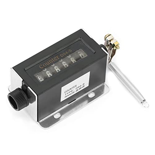 D94-S 6-Digit Resettable Mechanical Draw Counter Digital Length Counter 0-999999 for Machine Quantity Log
