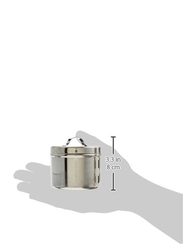 [Australia - AusPower] - Graham-Field 3238 Grafco Ointment Jar with Strap Handle Cover, Stainless Steel, 8 oz Capacity, 2-1/2" x 3-1/8" 