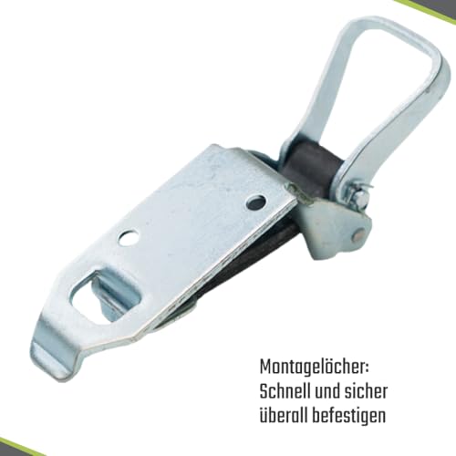 Locking Bearing Shovel Holder Spade Holder Ax Holder Broom Holder Tension Lock Device Holder Garden (Galvanized Steel, 80 mm) Galvanized steel