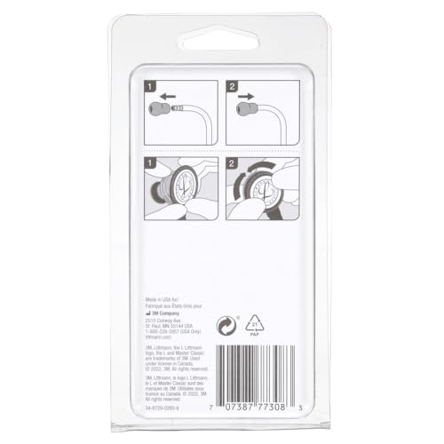 3M Littmann 40023 Stethoscope Spare Parts Kit, Master Classic - Grey | Contains small soft sealing snap-tight eartips and adjustable diaphragm. Only for Master Classic.