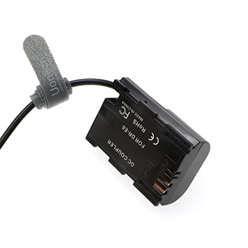 LP E6 Dummy Battery to 2 pin Male Spring Power Cable for SmallHD 501 502 702 Monitor and Canon 5D Mark II 7D 60D