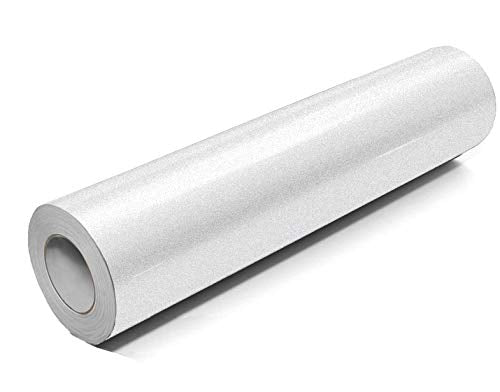 VViViD DECO65 Galaxy Sparkle White Permanent Adhesive Craft 15.9 Inches x 5 Feet Vinyl Roll for Cricut, Silhouette & Cameo Including Free 12 Inches x 12 Inches Transfer Paper Sheet 15.9" x 5ft