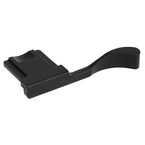 Haoge LH-X54B and THB-X2B Square Metal Lens Hood and Metal Hot Shoe Thumb Grip for Fujifilm Fuji X100V Camera Black