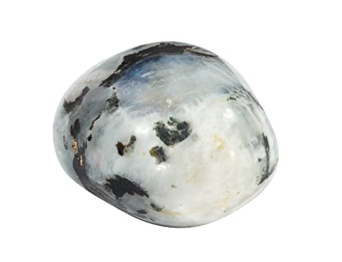 | Rainbow Moonstone | Tumbled Stone | Size 0.75" - 1.25" | 1 Pc | Crystals and Healing stones, Spiritual Gifts for Women, Reiki, Chakra, Witchcraft, Yoga, Meditation Accessories