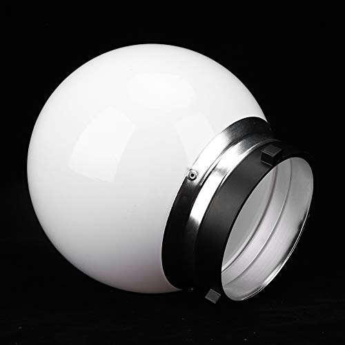Soft Light Ball, Professional Photography Diffuser Dome, Mount Compatible 15cm Alloy+Plastic Modifier for Studio Portrait Product Shoots