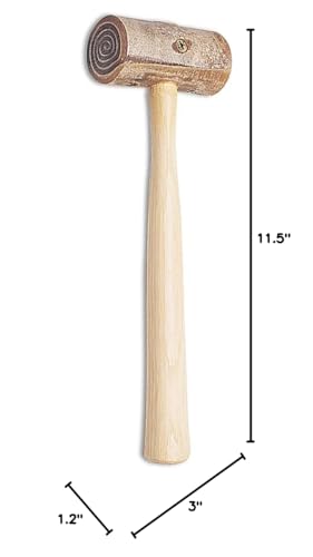 Garland 11002 Size 2 rawhide mallet with durable leather head and wooden handle