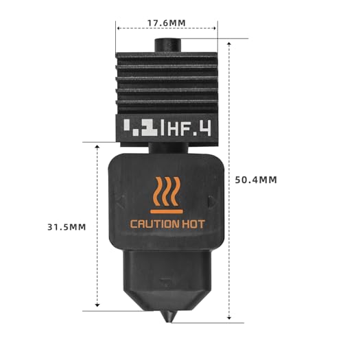 Upgraded H2D High Flow Hotend 0.4mm with Hardened Steel Nozzle Silicone Cover Compatible with Bambu Lab H2D and H2D Laser 3D Printer Hot End Accessories
