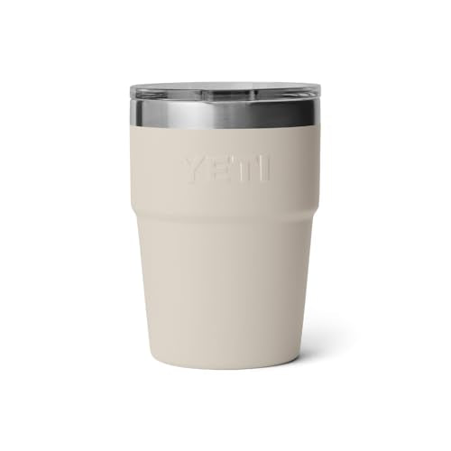 YETI Rambler 16 oz Stackable Tumbler, Vacuum Insulated, Stainless Steel with MagSlider Lid Cape Taupe
