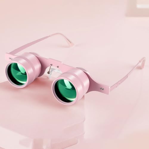 10X Binocular Glasses Professional, HD Portable Fishing Binoculars, Comfortable Wearable Polarized Glasses for Concerts Theater Opera Bird Watching Sports