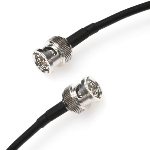 Alvin's Cables 12G SDI Cable Flexible, BNC Male to Male for RED Komodo| Atomos Monitor 75 Ohm Shielded Cable for 4K Video Camera 50cm|19in Straight 50cm/19.7in Black