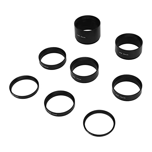 Asixxsix M48 Extension Tube Kit for Cameras and Eyepieces, Focal Length 3 5 7 10 12 15 20 30mm, M48X0.75 on Both Sides, Extending Ring for Astronomical Telescope Photography