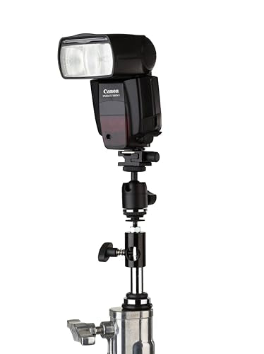 Kupo Mini Ball Head, Compact Aluminum Mount with Hot Shoe Adapter for Cameras, Monitors, Microphones, and Shoe Mount Accessories in Photography and Video (KG010011) Mini Ball Head with Hot Shoe Adapter