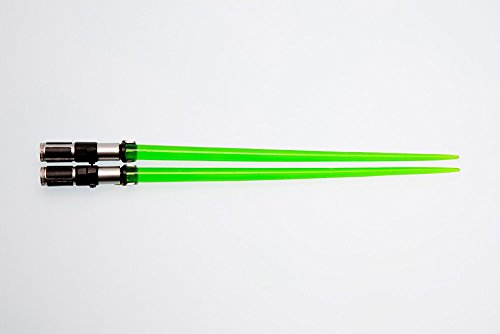Kotobukiya Star Wars Yoda lightsaber chopsticks with green handle and detailed design, perfect for fans and everyday use.