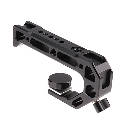 Hersmay R5 R6 Cage with Top Handle,Aluminium Alloy Camera Cage for Canon EOS R5 R6 Mirrorless Cameras, Vlogging Video Shooting Filmmaking Rig Stabilizer with 1/4" Mounting and 3/8" Arri Locating Hole für Canon EOS R5 R6