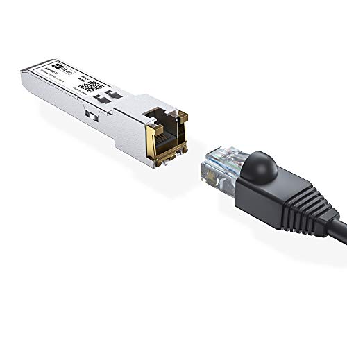H!Fiber.com 1000Base-T SFP RJ45 Transceiver 100M 2 Pack - Gigabit SFP Copper Module, RJ45 Connector, Compatible for Cisco, Netgear, Ubiquiti ect | bis 100m,Kompatibel mit Cisco,Meraki,Ubiquiti UniFi,Netgear,TP-Link,MikroTik,Zyxel,D-Link,Linksys& andere...