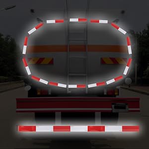 [Australia - AusPower] - DOT-C2 Reflective Tape 2 Inch x 30 Feet Red White Reflective Tape Outdoor Waterproof Conspicuity Strong Adhesive Reflector Tape Warning Safety Reflective Tape for Vehicles Trailers Boats Signs 2 IN x 30 FT White & Red 