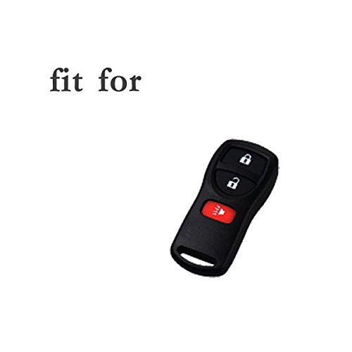 [Australia - AusPower] - Silicone Cover Protector Case Holder Skin Jacket Compatible with NISSAN 3 Button Remote Key Fob CV2507 Black 