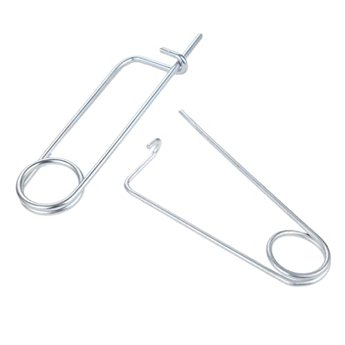 Generic steel brooch-shaped cotter safety pins, 5×110×43mm, 4-piece set for farm and garden hitch fastening