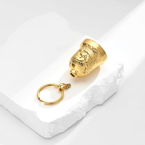 zeqingjw Eagle Bell Cremation Jewelry Urn Keychain for Ashes for Women Men Memorial Keepsake Keychain Gold