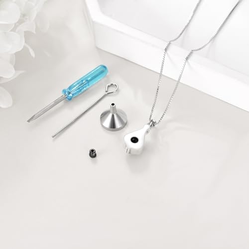 POPLYKE Moonstone Urn Necklace for Ashes 925 Sterling Silver Locket Necklace Cremation Jewelry for Women Men