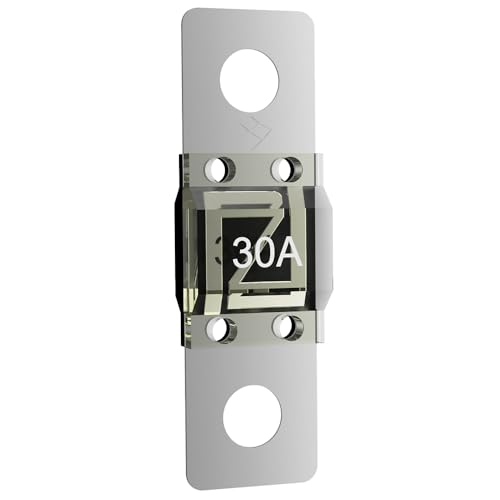 Offgridtec 30A MIDI Fuse Set for 58V DC Systems, High Current Strip Fuses with Zinc Connectors, Low Contact Resistance, Spark Protection, Screw Mounting, RoHS & UL Certified, Pack of 5 Fuse 30A