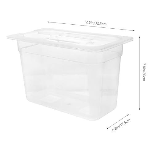 Sous Vide Container with Lid 6L Transparent Slow Cooker Water Bath Box Food Storage Container 12.79 X 7.87 X 6.88 Inch Ideal for Home Cooking and Meal Prep