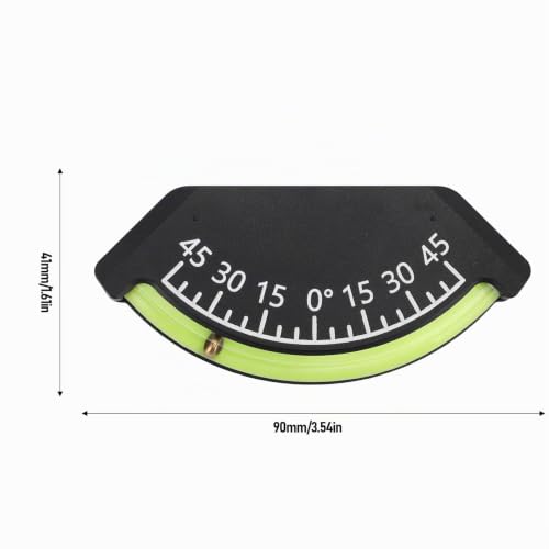 45 Degree Inclinometer, -45° - 0-45° Level Meter Easy to Install Inclinometer Accurate Measurement RV Levels, Protractor for Truck RV