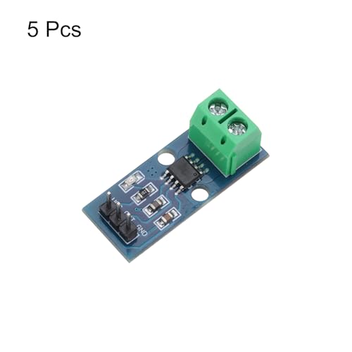 QUARKZMAN ACS712 Current Sensor Module 20A Range Hall Effect Current Sensor Current Measurement AC/DC for Current Detection Pack of 5 | Hall-effect current sensor, for current detection