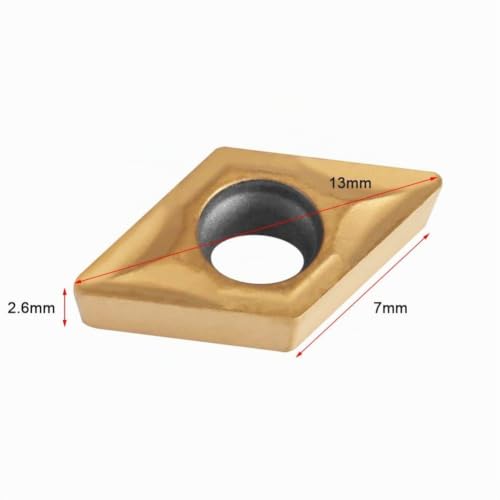 Samfox DCMT51.51 (DCMT070204) DCMT Reversible Plates Multilayer Coated CNC Inserts for Rotary Tool Holder Replacement Inserts with Box of 10