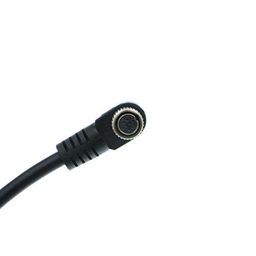 Alvin’s Cables HR25-7TP-8S Hirose 8 Pin Female Right Angle to Open End High Flex Cable for IDS, DAHENG Imaging, Allied Vision GigE Industrial Cameras 1m| 39.4inches 1M/39.4in 12H direction
