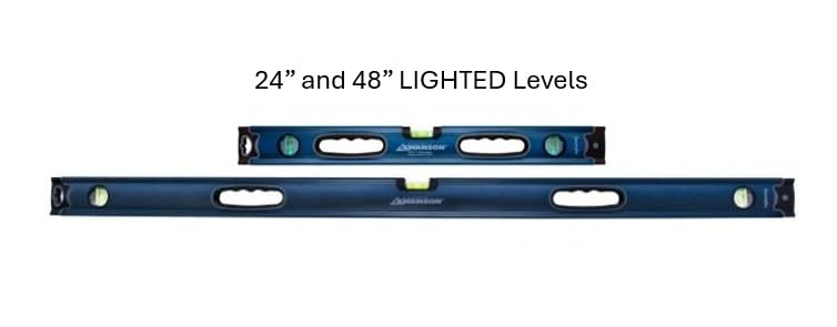 [Australia - AusPower] - Swanson Tool Co BLL240 24 In. Lightning® LED Box Beam Level—Pro Series 24" Lighted Box Beam Level 24" (inches) 