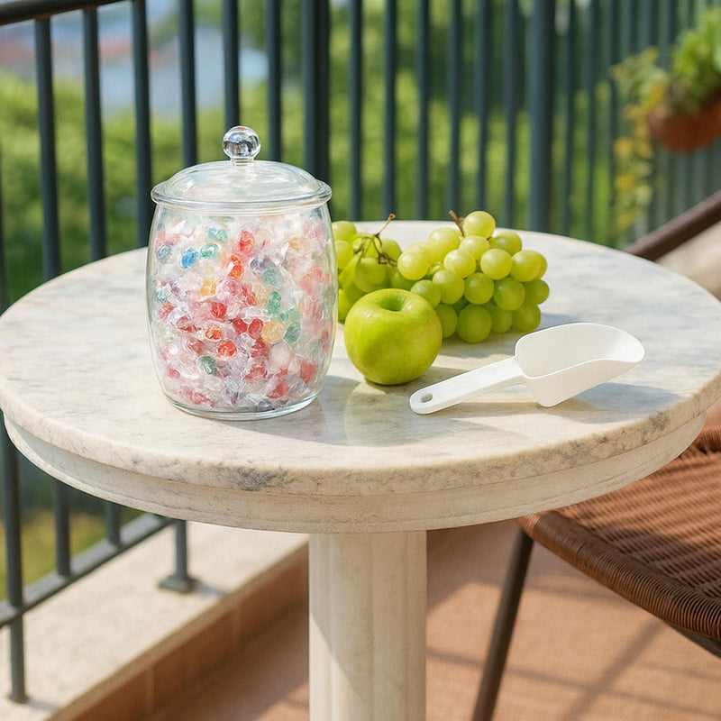Rocutus Candy & Cookie Jar with Airtight Lid, Plastic Candy Jar Cookie Jar Jar for Pantry Organization, Sugar, Flour, Pasta, Dog Treats, Clear Food Storage Canister & Home Decoration (1.5 Gallon) 1.5 Gallon