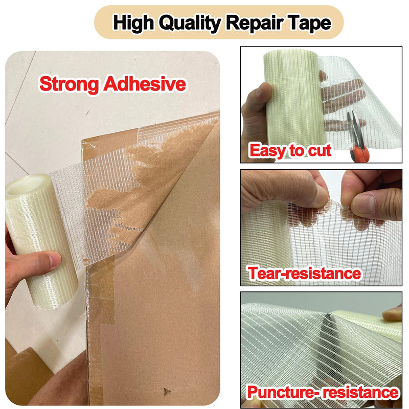 RV Awning Repair Tape, 5" x 39FT Heavy Duty Waterproof Fabric Repair Tape for Camper, Tent, Tarp & Boat Covers, UV Resistant Canvas Patch Tape for Outdoor Tear Repair