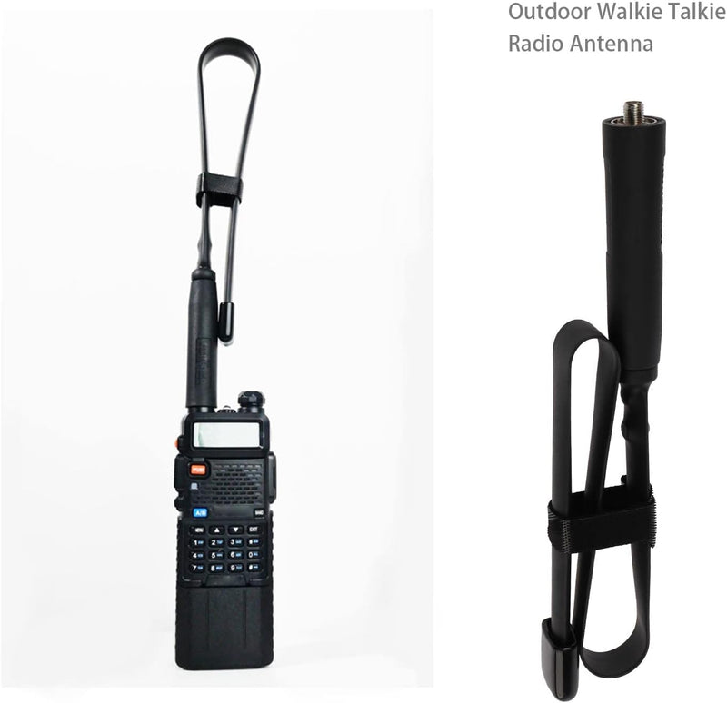 HYS Tactical Foldable Whip Antenna, SMA-Feamle, VHF UHF 144/430Mhz, Gooseneck Antenna for Kenwood TYT Retevis BAOFENG UV-82 UV-B5 GT-3 BF-F8HP UV-5RA UV-5RE UV-5R Two-Way Radio Scanner