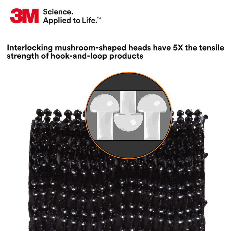 [Australia - AusPower] - 3M Dual Lock Reclosable Fasteners Heavy Duty Industrial Use Black TB3550 1" x 10 ft Mated Strip Indoor/Outdoor Use Great for Metal, Glass, Acrylic, PC, ABS 