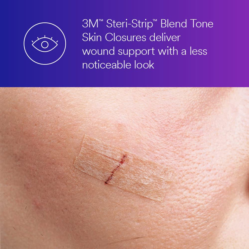 [Australia - AusPower] - 3M™ Steri-Strip™ Blend Tone Skin Closures, B1551, 1/4 in x 3 in, 50 Bag/Carton, 4 Carton/Case 