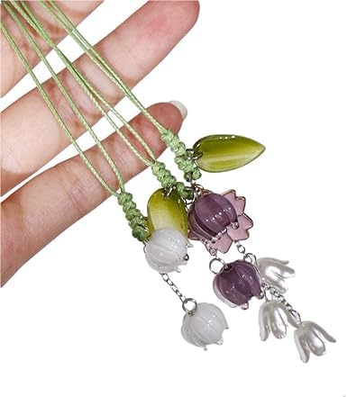 [Australia - AusPower] - White Mobile Phone Lanyard Universal Phone Chain Black Bow White Pearl Beaded Phone Lanyard Wrist Strap Anti Lost Phone Charm Strap Fashion Phone Case Keychain Wallet Decoration Pendant for Women B 